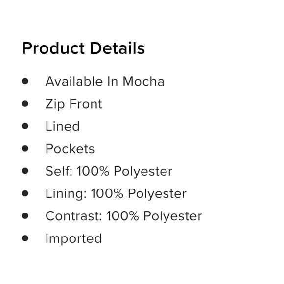 Catch Me In The Cold Fuzzy Bomber Jacket - Mocha - Picture 8 of 8